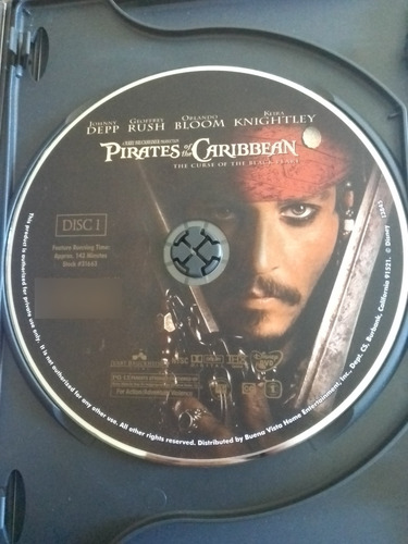 Lote 2 Dvd: Piratas Del Caribe 1 Y 2 Johnny Depp Hotsale (Usado)