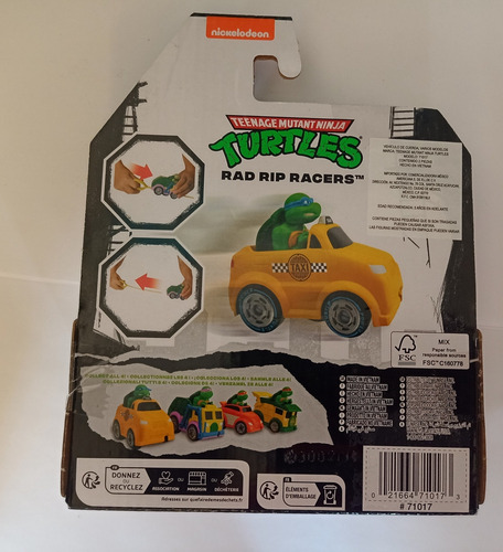 Tortugas Ninja Vehículo Taxi Ny Leonardo Tmn Nikelodeon Leonardo Amarillo