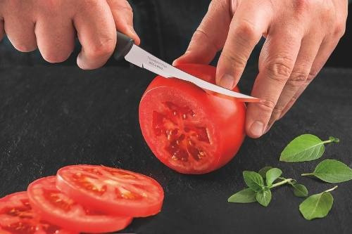 Faca Para Tomate 5 Plenus Preto - Lamina De Aço Inox E Cabo