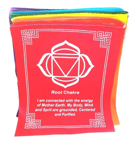 Tradicionales Banderas Tibetanas 7 Chakras De Nepal