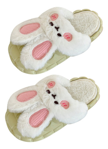 Bonitas Pantuflas De Algodón Con Forma De Conejo, Suaves, Cá