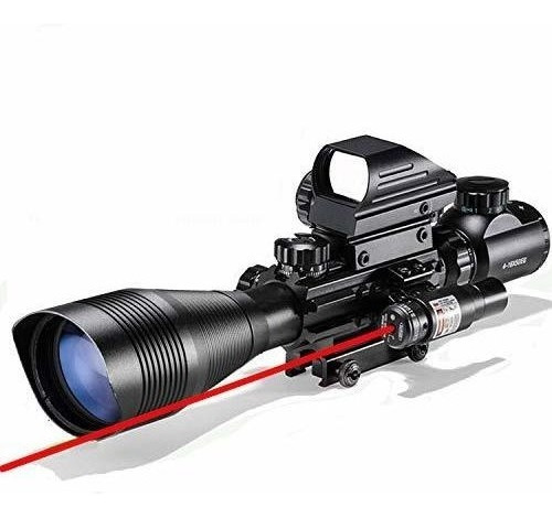 Rifle Scope Combo 4-12x50eg Dual Iluminado Con Laser Sight 4
