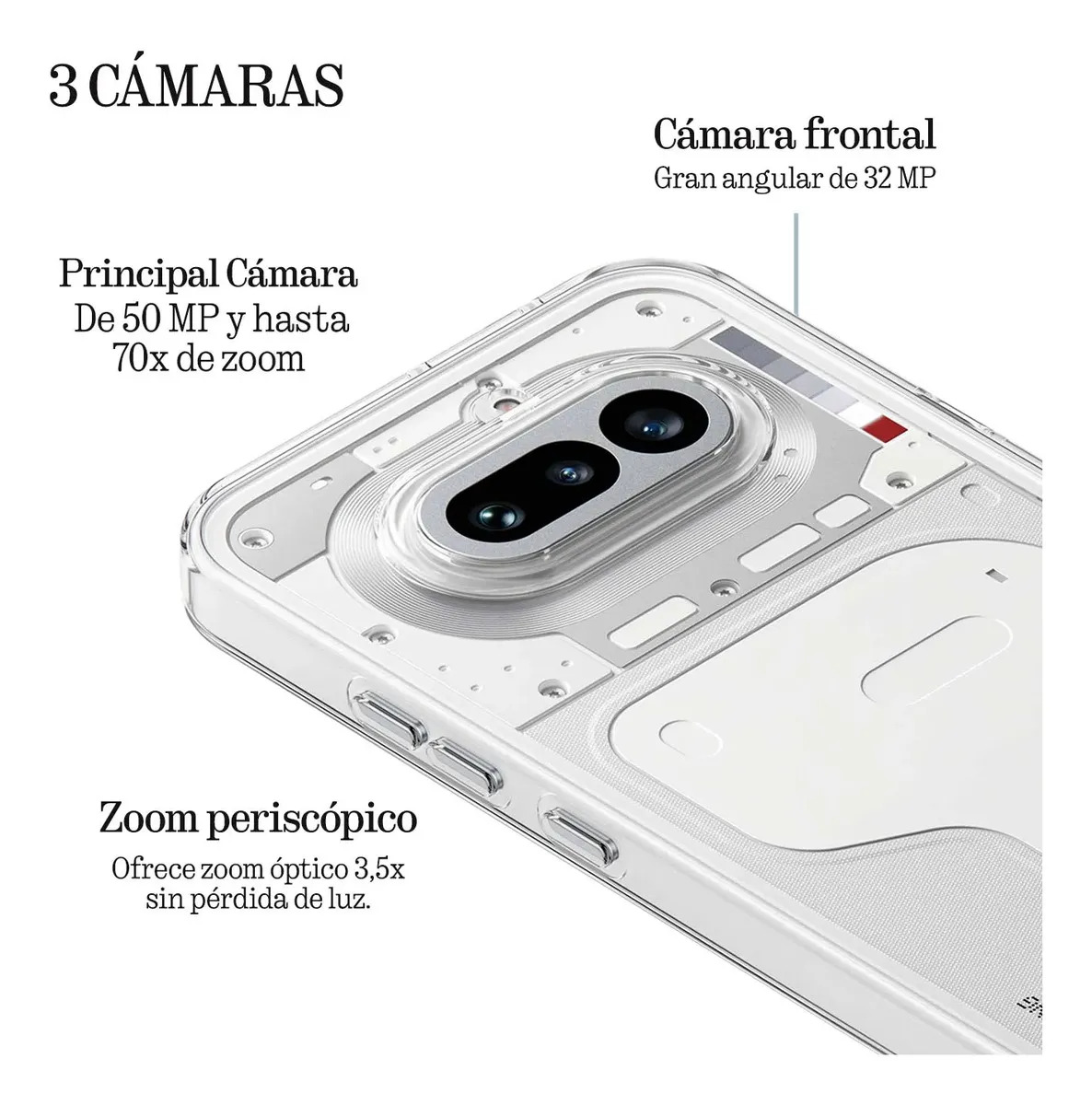 Celular Nothing Phone 4a 5g 8gb 128gb Dual Sim 50mp Blanco