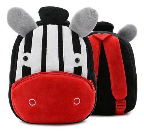 Mochila Infantil De Dibujos Animados De Cebra Color Negro