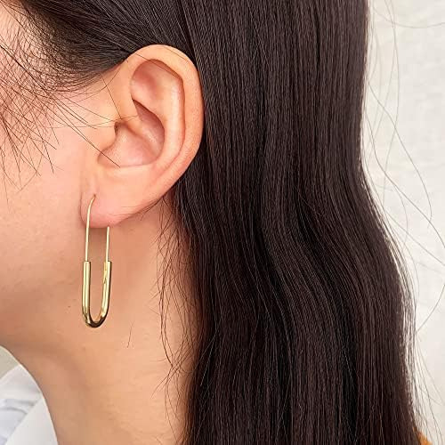 Gmai Aretes De Imperdible Para Mujeres Y Niñas, Aretes De Ar