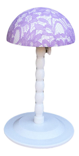 Soporte Para Peluca, Altura Ajustable, Soporte Violeta