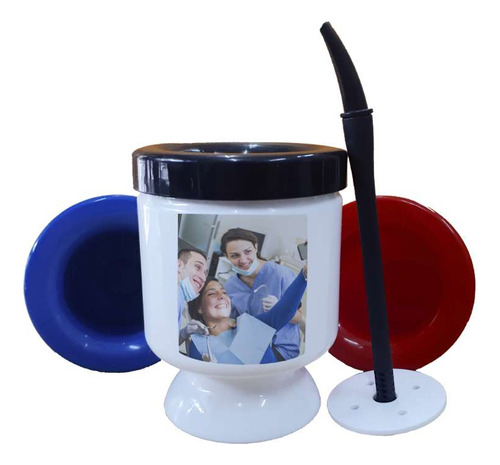 Mate Plastico Odontologia Equipo Feliz Selfie Doctor