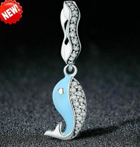 Charm Para Pandora Ballena Con Cristales