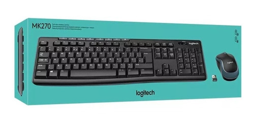 Imagen 8 de 9 de Kit de teclado y mouse inalámbrico Logitech MK270 Español Latinoamérica de color negro