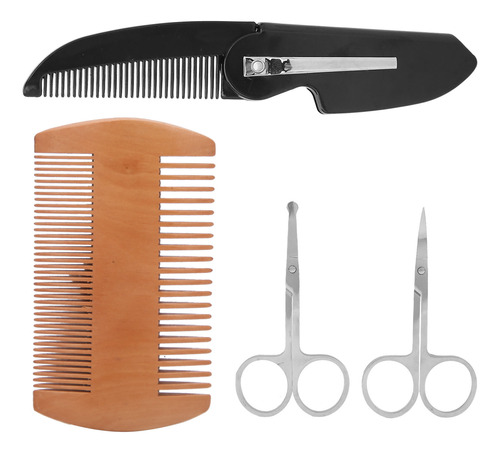 Tijeras Para Peinar Barba 4 En 1 Para Hombre, Kit De Moldead