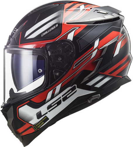 Casco Ls2 Ff327 Challenger Negro Rojo