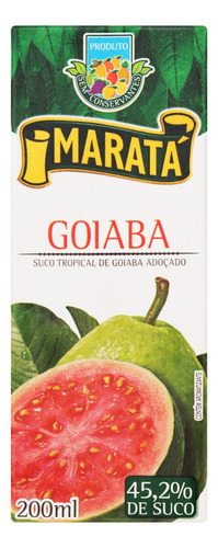 Suco de goiaba  Maratá  . sem glúten 200 ml 