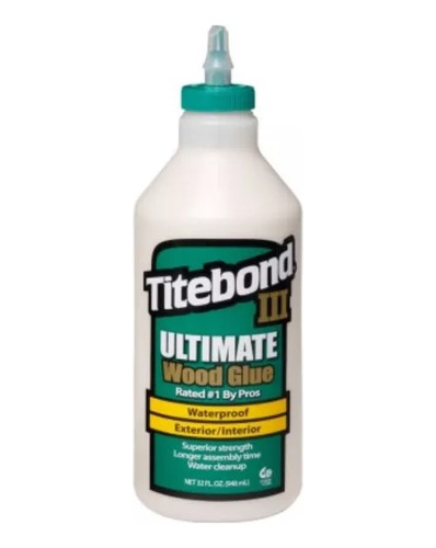 Titebond Iii Premium Wood Glue Botella 32 Oz (946 Ml)