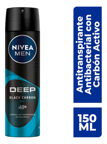 Desodorante Antibacterial Nivea Men Deep Beat Spray 150ml
