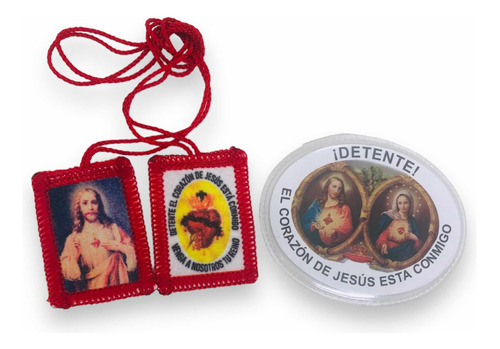 Escapulario Detente El Corazón De Jesús Está Contigo +estamp