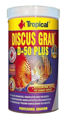 Ração Discus Gran D-50 Plus 440g Tropical Para Peixe Discos