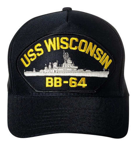 United States Navy Uss Wisconsin Bb-64 Battleship Emblem Pat