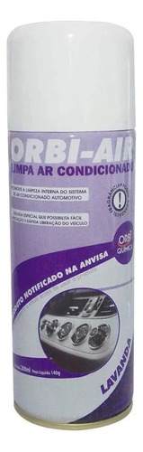 Limpador De Ar Condicionado Lavanda Spray 200ml 5978 Orbi Cor Branco