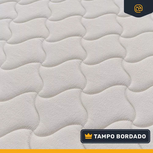 Cama Box Casal E Colchão Modelo Strong De Espuma Densidade D45 Nível De Conforto Médio Suporta Até 150 Kgs Possui Pillow Top Marca Lucas Home