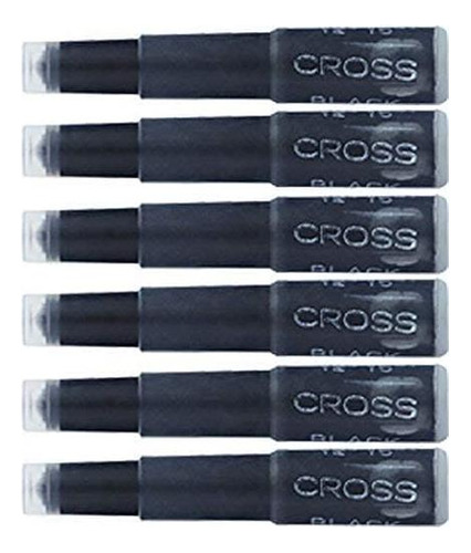Cartucho De Tinta Para Pluma Estilográfica Cross Negro (seis