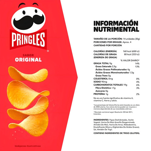 Papas Fritas Pringles Grande 124 g