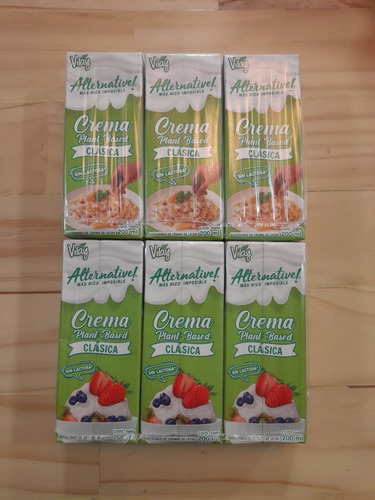 Crema Alternative Vilay Plant Based Clasica Pack 6, 200ml