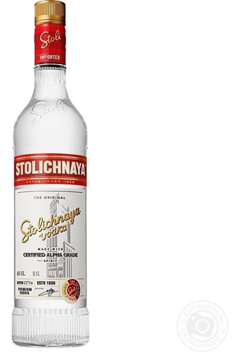 Caja De 12 Vodka Stolichnaya 750 Ml
