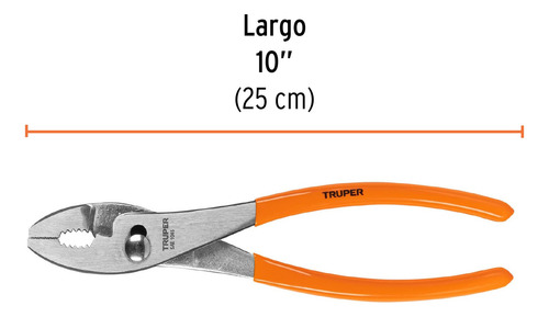 Pinzas Chofer 10´ Punta Plana Pvc 2 Posiciones Ajuste 17302