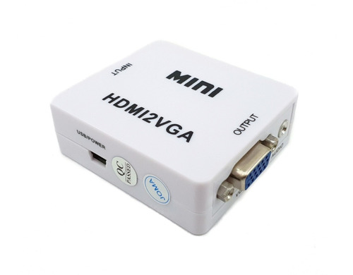 Convertidor Adaptador De Hdmi A Vga Tv Monitor Audio Aux 