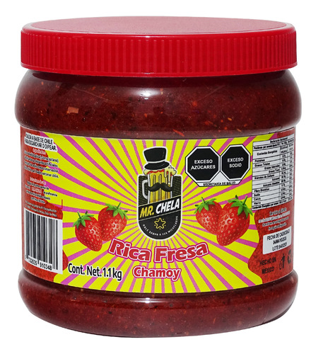 Escarchado Para Micheladas Mr Chela Sabor Rica Fresa 1.1kg