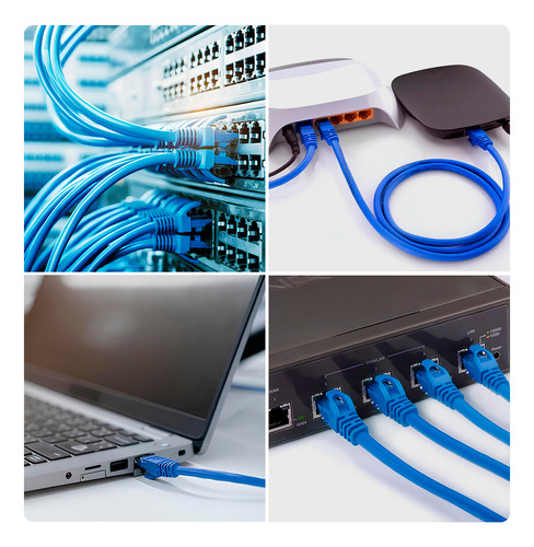 Cabo De Rede Cat5e Utp 15m Azul Bobina Rj45 Testado