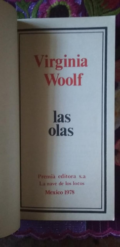 Las Olas. Virginia Woolf