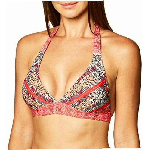 Prana Lahari Camiseta Halter Para Mujer, Color Rosa Carmín, Color carmín rosa marrakesh