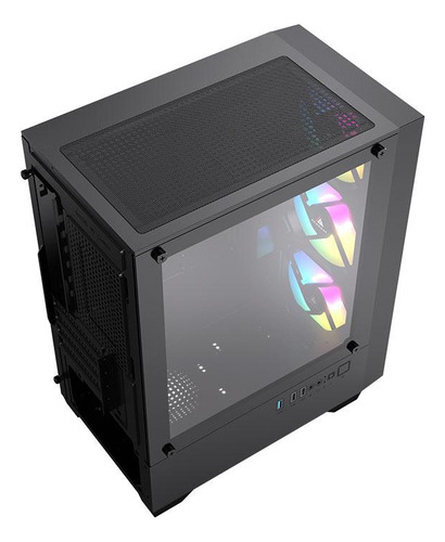 Gabinete Gamer Acegeek Stratus Mesh Argb Midtower Com 3 Fans