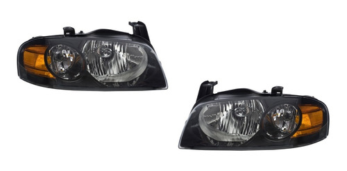 Par Faros Nissan Sentra 2004 2005 2006 Se-r  Negro Depo Rxc