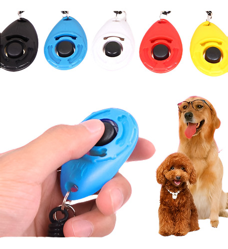 5 X Mini Perro Click Mascotas Clicker Entrenador Ayuda Guía 