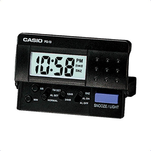 Reloj Despertador Digital Casio Pq10 Alarma Repeticion Viaje