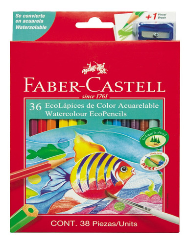 Faber-castell 1159 Lápices De Colores Eco Acuarelables X36 +