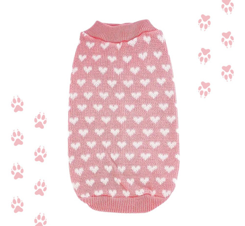 Sweater Para Mascotas | Chaleco Corazones 