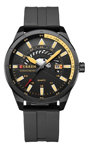 Reloj Casual Curren 8421 Con Cronógrafo Correa De Silicona