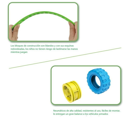 Set De Máquinas Armables 6 En 1 - Flexible - 118 Piezas