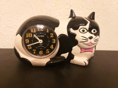 Reloj Japones En Forma De Gato, 1989, Vintage