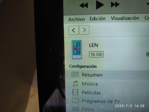 Ipod Nano Séptima Generación Apple A1446 16gb. Celeste (Usado)