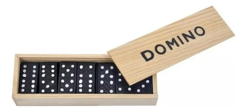 Dada® Negro Domino 28 Set En Caja De Madera 