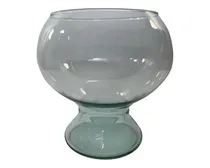 Comprar Jarron Floreros Frutero, De Vidrio Adorno De 17cm De Alto X