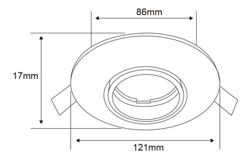 Imagen 4 de 6 de Luminaria Interior P/empotrar Redondo 50w Tecnolite Yd-360/b