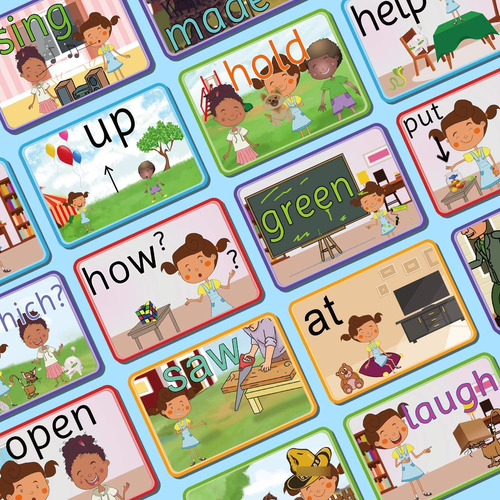 Tarjetas Flash Con Imágenes Y Movimientos Para Aprendizaje,