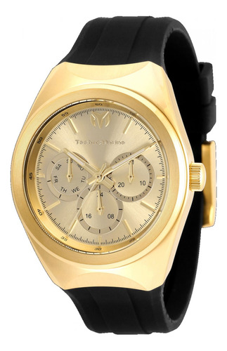 Reloj pulsera Technomarine TM 820018, con correa de silicona color oro