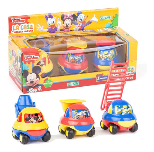 Mickey Mouse Vehiculos Camioncitos X3 New  1861 Bigshop