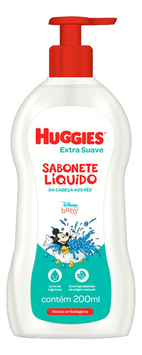 Sabonete líquido Huggies Disney Baby Extra suave em líquido 200 ml
